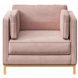 Ame Yens Svijetlo ružičasta baršunasta fotelja Celerio –