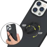 Onasi silikonski ovitek liquid ring za iphone 13 pro max - črn | Shoptok.si