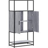  Visoka ploča siva Sonoma 68x35x139 cm Konstruirano drvo i metal | shoptok.hr