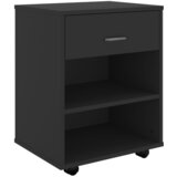 Furnova Omarica na kolesih črna 46x36x59 cm iverna plošča, (21954206) | Shoptok.si
