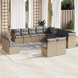 Maison Chic Seti vrtnega pohištva - Vrtna garnitura - Vrtni pohištvo set 12-delna z blazinami bež poli ratan, (21816401) | Shoptok.si