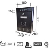 Dabel Poštansko sanduče POST Crna 220x305x80/180x25mm DP3 | Eponuda.com