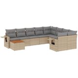 Maison Chic Seti vrtnega pohištva - Vrtna garnitura - Vrtni pohištvo set 10-delna z blazinami bež poli ratan, (21821656) | Shoptok.si