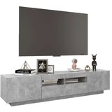 TV ormarić s LED svjetlima siva boja betona 180 x 35 x 40 cm | shoptok.hr