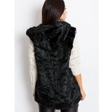 Fashion Hunters Black faux fur vest Cene