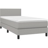  box spring s madracem LED svjetlosivi 90x190 cm tkanina | shoptok.hr
