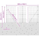 vidaXL Ograda za polje 1.5x50 m od pocinčanog čelika | shoptok.hr