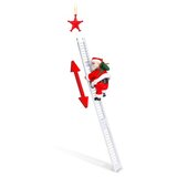 Family Christmas Pojoči božiček na lestvi 20 x 10 cm | Shoptok.si