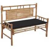  Klupa s jastukom 120 cm od bambusa | shoptok.hr