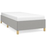 Maison Chic Posteljni okvir - Enojna postelja - Postelja za odrasle brez vzmetnice svetlo siv 90x200 cm blago-J7590, (21761421) | Shoptok.si