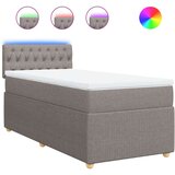 VidaXL Box spring postelja z vzmetnico taupe 80x200 cm blago, (21310247) Slike