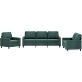  3-dijelni set sofa s jastucima tamnozeleni baršunasti | shoptok.hr