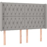  Box spring postelja z vzmetnico LED sv. siva 140x200 cm blago, (20726621) | Shoptok.si