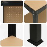  Radna klupa Crna 114 x 54 x 145 cm Projektirano drvo i metal | shoptok.hr