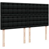 vidaXL Otomanski posteljni okvir z vzmetnicami črn 200x200 cm blago | Shoptok.si