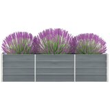  Povišena vrtna gredica od pocinčanog čelika 240x40x45 cm siva | shoptok.hr