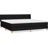 vidaXL Box spring postelja z vzmetnico črn 200x200 cm blago, (20896634) | Shoptok.si