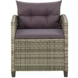 The Living Store Vrtni stol z blazinami poli ratan sive barve - Vrtni Stol, (21461882) | Shoptok.si