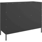 vidaXL Komoda črna 100,5x39x79 cm hladno valjano jeklo | Shoptok.si