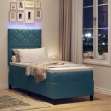  LED Box Spring Krevet Tamno plava 80 x 200 cm Baršun | shoptok.hr