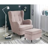 MID.YOU FOTELJ Z OPORO ZA GLAVO, roza tekstil | Shoptok.si