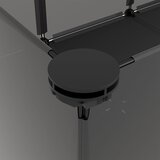  Kavez za male životinje crni 144 x 74 x 46,5 cm PP i čelik | shoptok.hr
