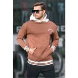 Madmext Brown Oversize Hooded Sweatshirt 6139 Cene
