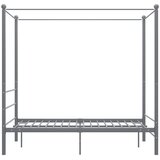  Okvir za krevet s nadstrešnicom sivi metalni 120 x 200 cm | shoptok.hr