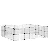  Kavez za ljubimce s 52 panela i vratima crni 35 x 35 cm čelični | shoptok.hr