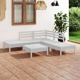 Maison Chic Seti vrtnega pohištva - Vrtna garnitura - Vrtni pohištvo set 6-delna trdna borovina bela, (21817555) | Shoptok.si