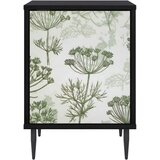  Noćni ormar GOTHA Crni hrast 36 x 33 x 51 cm Konstruirano drvo - Zeleni uzorak drveta 1 | shoptok.hr