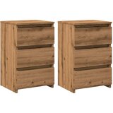 vidaXL Noćni ormarići 2 kom Artisan hrast 40x35x62,5 cm izrađeno drvo | shoptok.hr