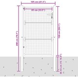  Vrtna vrata antracit 100x150 cm čelik | shoptok.hr