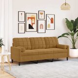  Trosjed s ukrasnim jastucima smeđi 180 cm baršunasti | shoptok.hr