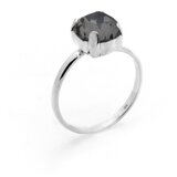 Victoria Cruz ženski Celine M Silver Night Prsten Sa Swarovski Sivim Kristalom
