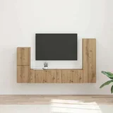 Komplet TV omaric 4 pcs Umetni hrast Konstruiran les - - Rjava - 67.7 - 30 x 31 x 100 cm - 2025-vidaXL-Uvoz_2