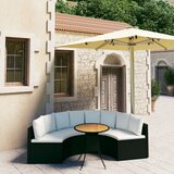 5-dijelni set vrtnih sofa od poliratana s jastucima crni | shoptok.hr