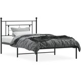  Metalni okvir za krevet s uzglavljem crni 107x203 cm | shoptok.hr
