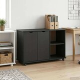  Gležnji kabinet Črna 100 x 39 x 65,5 cm Masivno borovo les, (5000232467) | Shoptok.si