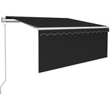 vidaXL Avtomatska tenda LED + senzor 3x2,5 m antracitna | Shoptok.si