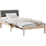  Okvir kreveta smeđe i tamnosivo 90 x 190 cm Masivna borovina | shoptok.hr