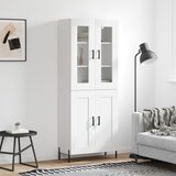 vidaXL Visoka komoda bijela 69 5x34x180 cm konstruirano drvo | shoptok.hr