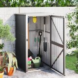 vidaXL Vrtno spremište antracit 88 x 89 x 161 cm od pocinčanog čelika | shoptok.hr