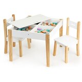 EcoToys set dječjeg stola sa stolicama bijeli | shoptok.hr
