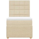  Krevet s oprugama i madracem krem 90 x 200 cm od tkanine | shoptok.hr