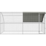 Kavez za piliće 2 pcs Srebrno 400 x 200 x 200 cm Čelik i PE | shoptok.hr