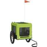 Prikolica za bicikl za ljubimce zeleno-crna tkanina i željezo | shoptok.hr