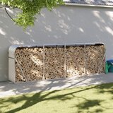 vidaXL Držač za cjepanice srebrni 300x45x100 cm od pocinčanog čelika Cijene