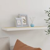 vidaXL plutajuća zidna polica boja hrasta i bijela 80x23,5x3,8 cm MDF Cijene
