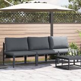 vidaXL Kompleti zunanjega pohištva z blazino z blazino 3 pcs Antracit Cene